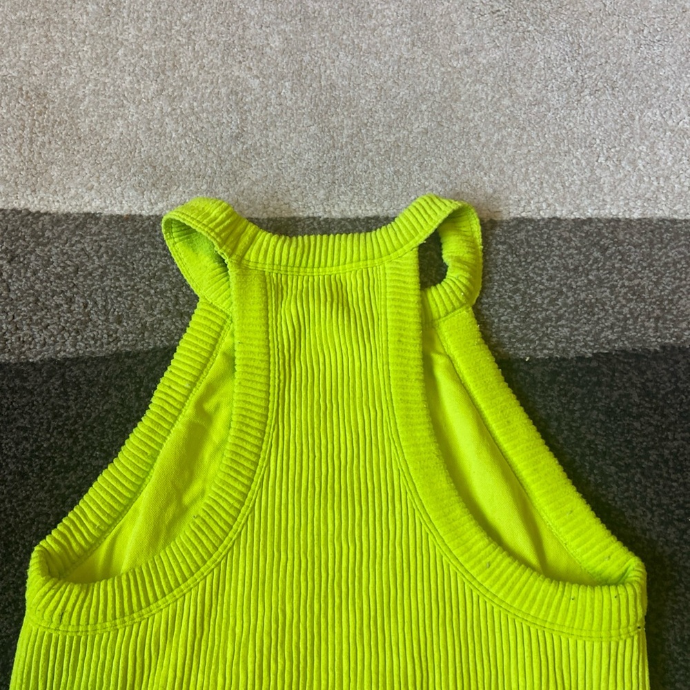 Aerie Superchill Real Good Crop Top Bralette M Green Sports Bra - Picture 8 of 9
